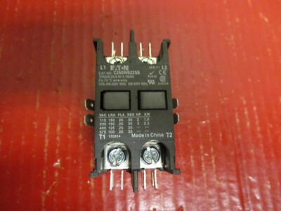 EATON CONTACTOR C25BNB225B SER F1 208-240V COIL 25A AMP 460V