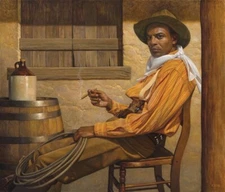 Black African American COWBOY  8 x 10" ULTRA PREMIUM SATIN Print ready to frame