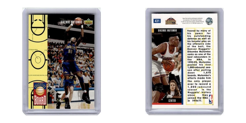 1993 Upper Deck Dikembe Mutombo Nuggets #431 - Image 3 of 3