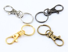 Lobster Swivel Trigger clasp With Ring Bag Charm Key Chain Split Ring 38 mm UK