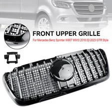 Front Bumper Grille Grill Fit For Mercedes Sprinter W907 W910 2018-2023 GT Style