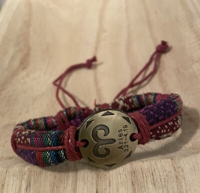 Zodiac sign bracelet  Aries 3-21.   4-19