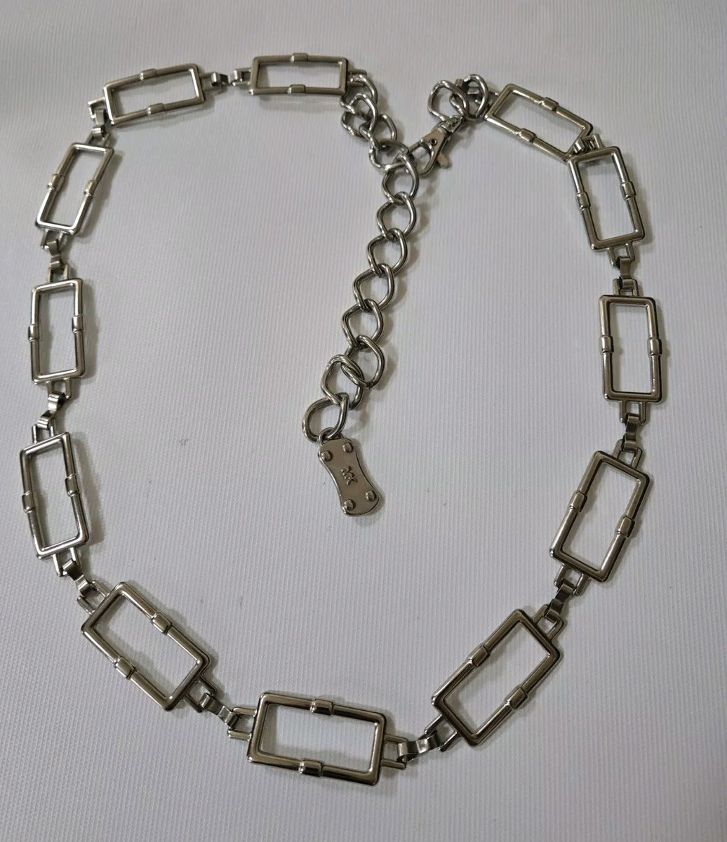 Real Michael Kors Silver Logo Chain Belt Accessory display picture 1