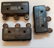 Lot Of 3 - Micro Switch BZ-R-P4 Honeywell Switch 1/8 Hp 125V -Used, 30 Day Wty