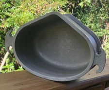 Vintage Guardian Service Aluminum Pot Triangle Hammered Heart Shaped Sturdy Ware