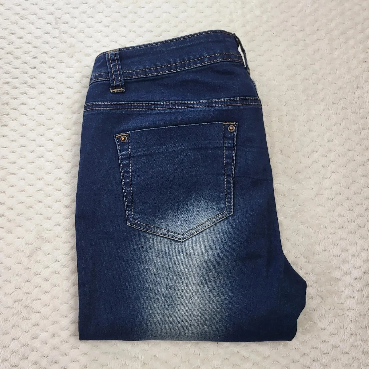 Red Herring Short Jeans Size 10 W33 x L29 Shaping Stone Wash Denim Women Blue