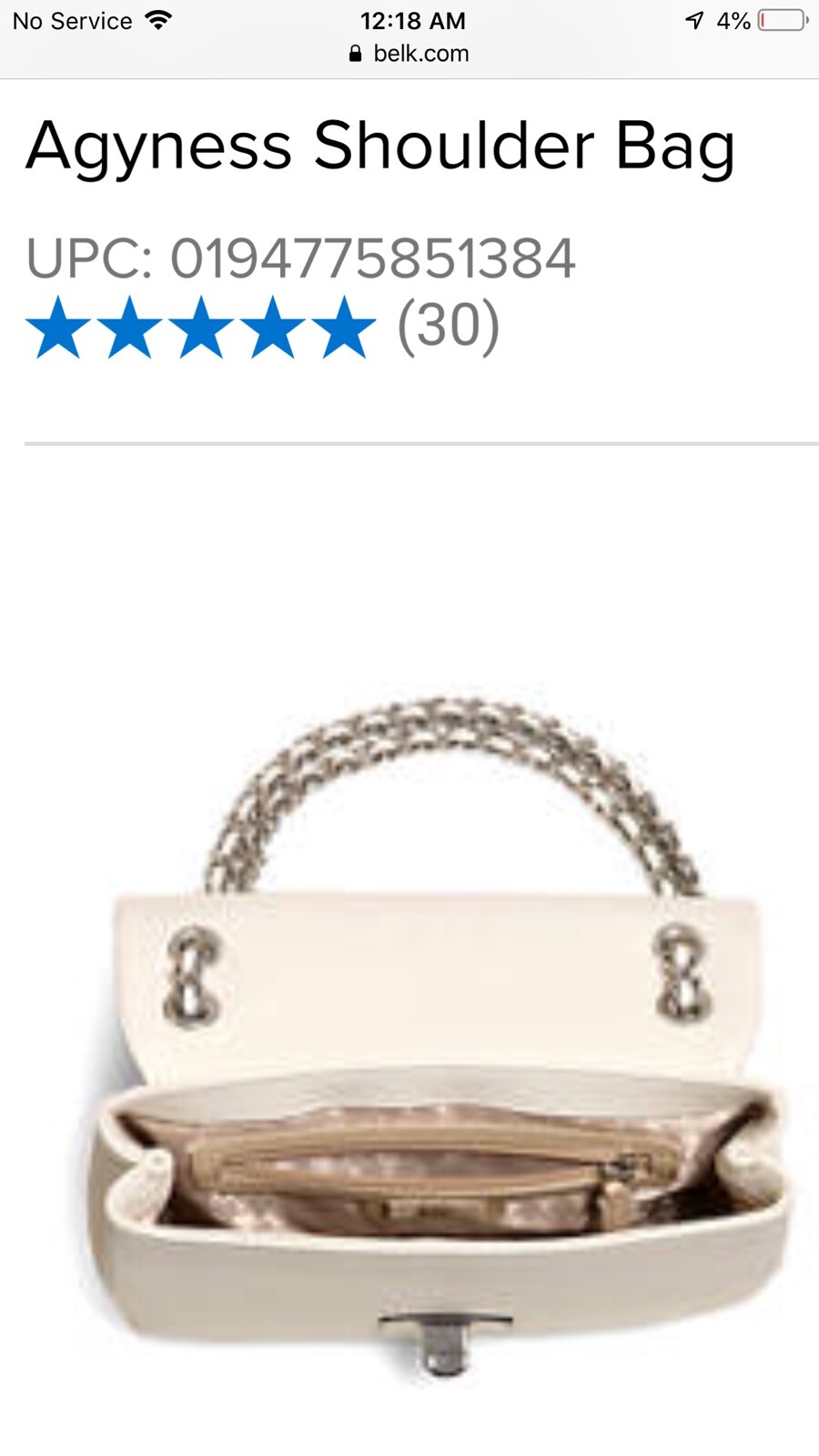 KARL LAGERFELD PARIS Agyness Quilted Leather & Silver Shoulder Bag