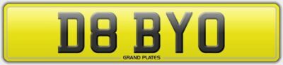 D8 BYO DEBS NUMBER PLATE DEBORAH REGISTRATION DEBBY O UK DEB REGISTRATION DEBBIE