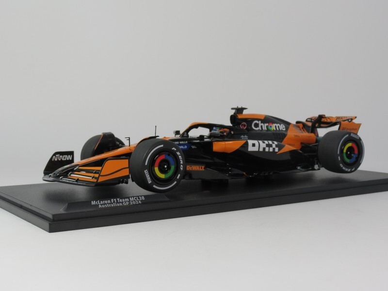 ミニカー McLaren MCL38 4th Australian GP 2024 2 AFX 2024 McLaren MCL38 #4 & #81 FY HO Slot Car Australian