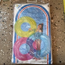 Vintage Intex The Wet Set 30" Green Tube Ring 1999 New Old Stock