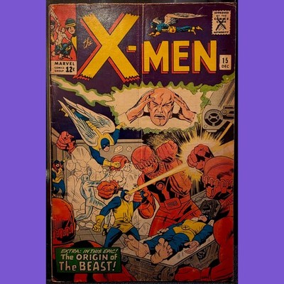 X-Men #15 Marvel 1965 1st App of Master Mold, Origin of Beast, 2nd app Sentinels