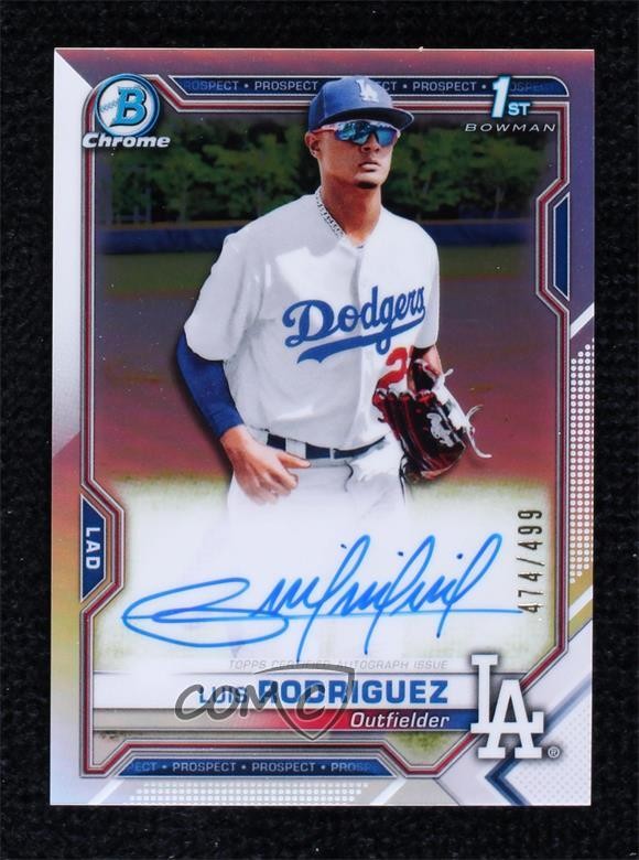 2021 Bowman Chrome Prospect Refractor 474/499 Luis Rodriguez #CPA-LR Auto 16yh