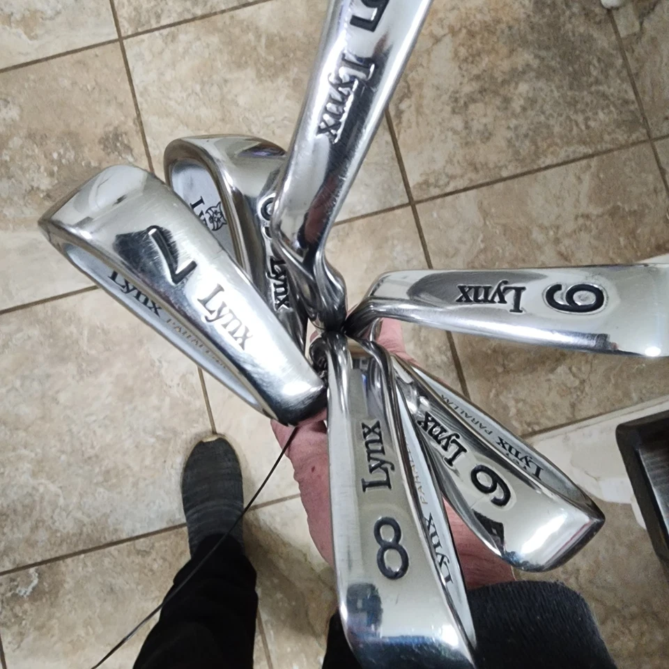 Beautiful set Of LYNX Paralax Irons 5-9, SW.  Right Handed. Stiff Flex.  Read. - Image 2 of 4