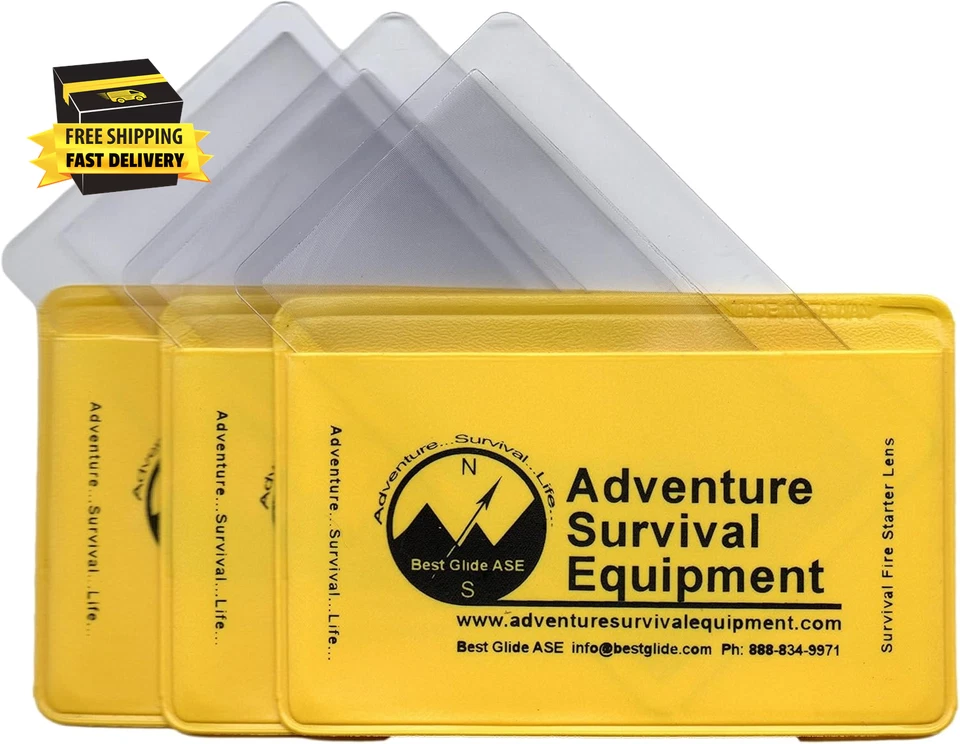 Lente Fresnel tamaño tarjeta de crédito arranque contra incendios y lentes lupa (paquete de 3 - amarillo Foto 4 de 4