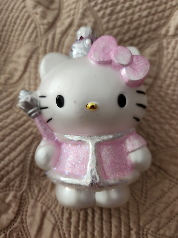 Hello Kitty Kurt Adler Blown Glass Ornaments Princess Wand 2013 Pink Sanrio