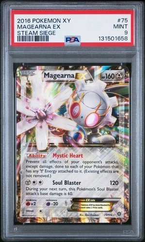 2016 POKEMON XY STEAM SIEGE #75 MAGEARNA EX PSA 10