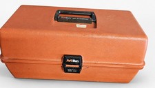 Vintage 1980s ArtBin by Flambeau Model 8713 Storage Box Orange 3-Tier Tackle...