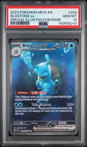 PSA 10 151 Blastoise ex 200/165 SIR English Pokemon Full Art Card GEM MINT