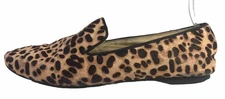 Birdies Starling Calf Hair Womens Sz 8.5 Shoes Leopard Print Quilted Flats