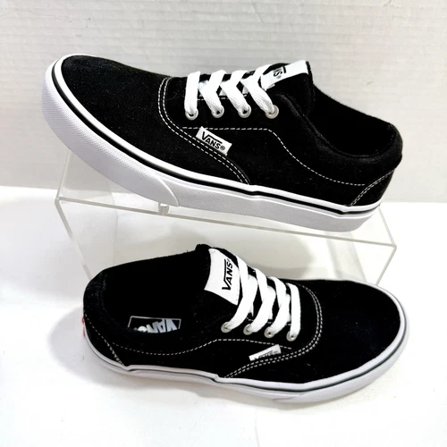 Sneakers basse Vans Doheny nere e bianche in tela con lacci giovanili taglia 3