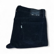 Levi's 514 Straight Fit Stretch Corduroy Pants Black Mens Size 36