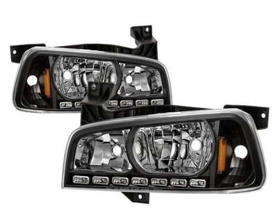 For 2006-2010 Dodge Charger LED Black Headlight full pair. 