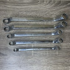 Snap-On 5 Piece 12 Point SAE Flank Drive 60 Degree Deep Offset Box Wrench Set