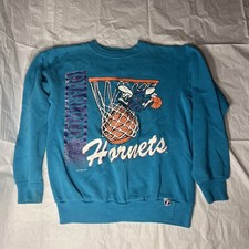 Vintage Charlotte Hornets NBA crewneck sweatshirt 90s With Hugo The Hornet