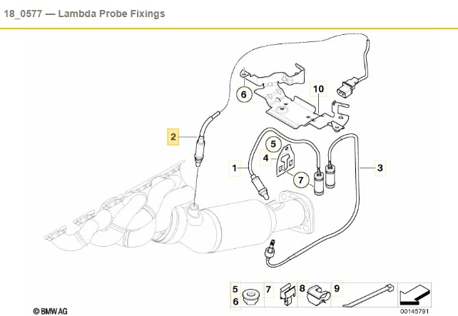 11787549860 Sonda Lambda Ossigeno Sensor - Mini R55 R56 R57 R58 Sensor de oxígeno - Imagen 3 de 4