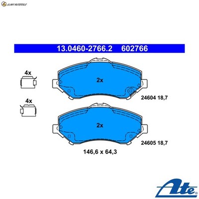 BREMSBELAGSATZ SCHEIBENBREMSE 13.0460-2766.2 FÜR FIAT CHRYSLER GRAND/V TOWN/&