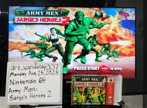 Army Men: Sarge's Heroes 2 - (N64, 2000) *VGC + Case Protector* Tested! READ!!! - Picture 20 of 24