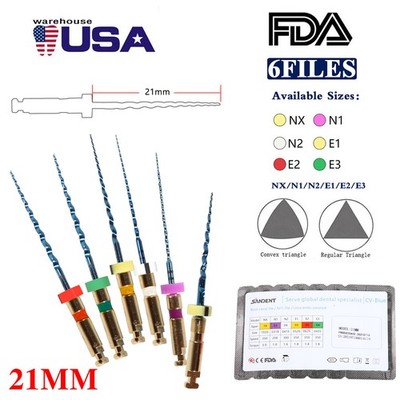 6X Endo Rotary files X-Pro Gold Taper Root Canal endodontic files 21MM