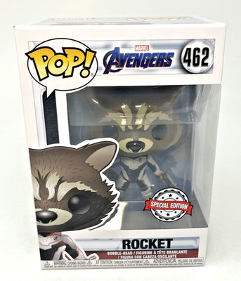 Funko Pop Marvel Avengers 462 Rocket Bobble Head Special Edition!!!