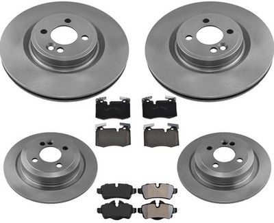 Front & Rear Brake Rotors & Brake Pads Fits Mini Cooper John Cooper Works 09-15