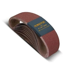  4 x 24 Inch Sanding Belts, 10 PK, 80 Grit, 4x24 Belt Sander 80 Grit, 10pk