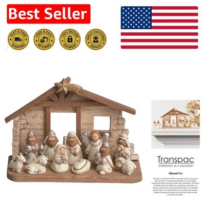 Rearrangeable Mini Nativity Set - 12 Pieces for Charming Holiday Display