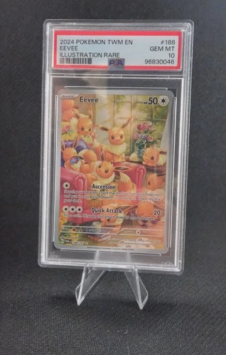 PSA 10 GEM MINT Eevee 188/167 Sv06: Twilight Masquerade Illustration Rare Holo