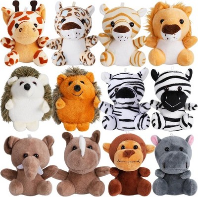 Small Stuffed Animal Keychain, Cute & Cuddly Small Plush Toys, 3.5'' - 4.5''