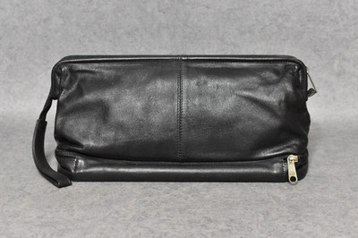 Bodenschatz women's toiletry bag genuine leather black #45
