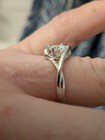 Moissanite Rhodium Plated  1.00ctw Round D Color Ring Size 8 — photo 2