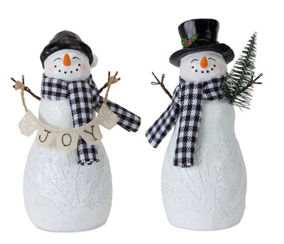 Schneemann (Set Mit 4) 6 '' Hinten Kunstharz