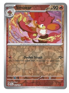 simisear pokemon card price V & VSTAR - 023/159 - Crown Zenith Wx2 / None / 1 SV04 Simisear 23/191 Price 2026 |
