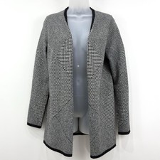 Charter Club Luxury Cashmere Cardigan Women's L Geometric Quiet Luxury Capsule