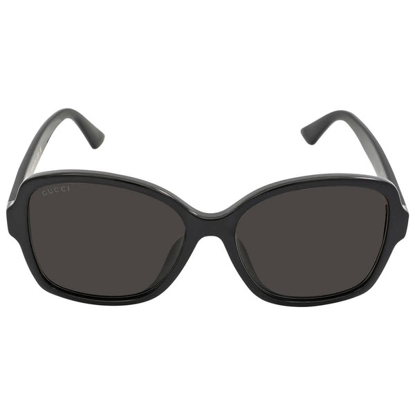 Lentes de sol cuadrados grises para mujer Gucci GG0765SA 002 57 2