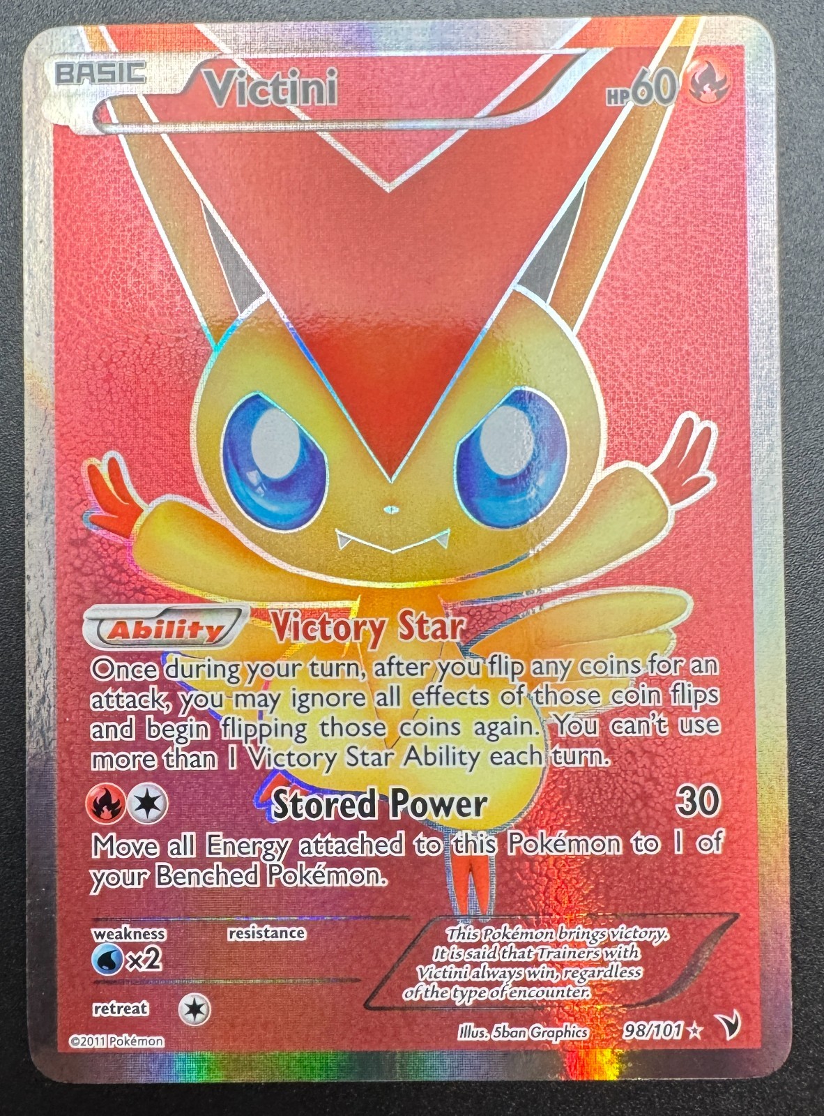 Victini 98/101 B&W Noble Victories Full Art Ultra Rare Pokemon TCG LP NM