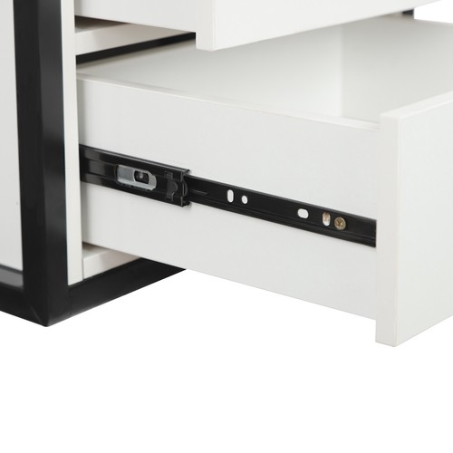 NEW Black+White Salon Wall Cabinet Wall-mounted Storage Cabinet With 2 Drawers - Picture 10 of 16