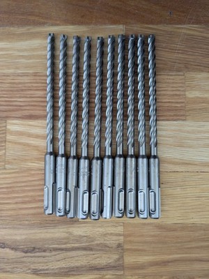 LOT OF 10 -Milwaukee SDS-Plus 4-Cutter Drill Bit, 1/4in. x 6in. 