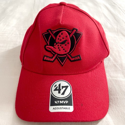 Anaheim Mighty Ducks '47 Brand NHL Official Adjustable Strapback Red Hat Cap