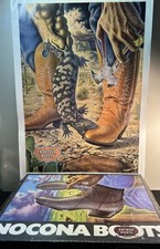 Rare 1980 Nocona Boot Advertising Poster “Gila Monster” + Scorpion Boot Box