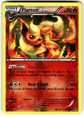 Flareon Reverse Holo Uncommon XY - Ancient Origins 13/98 NM | eBay